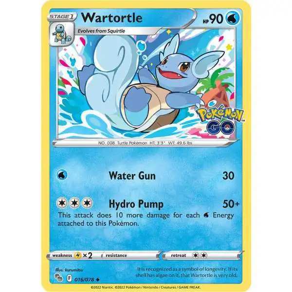 Trading Card Game Pokemon GO Uncommon Wartortle #16