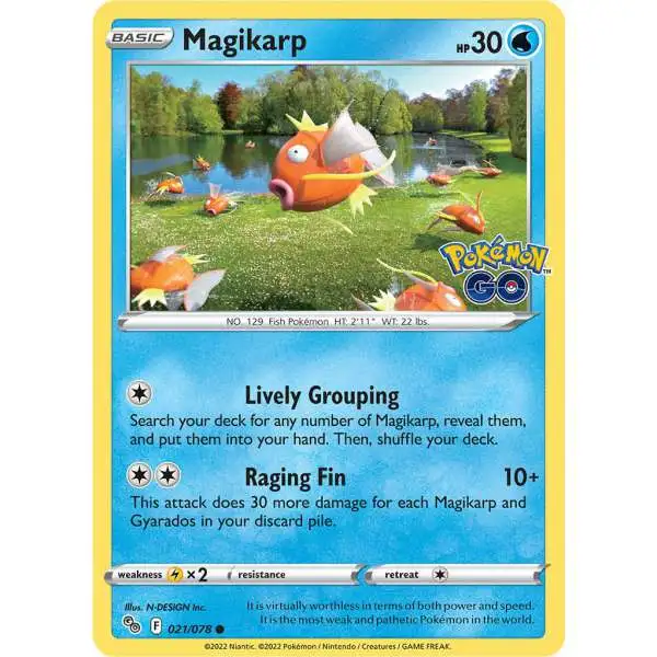 Trading Card Game Pokemon GO Common Magikarp #21