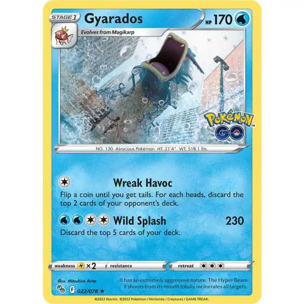 Trading Card Game Pokemon GO Rare Holo Gyarados #22