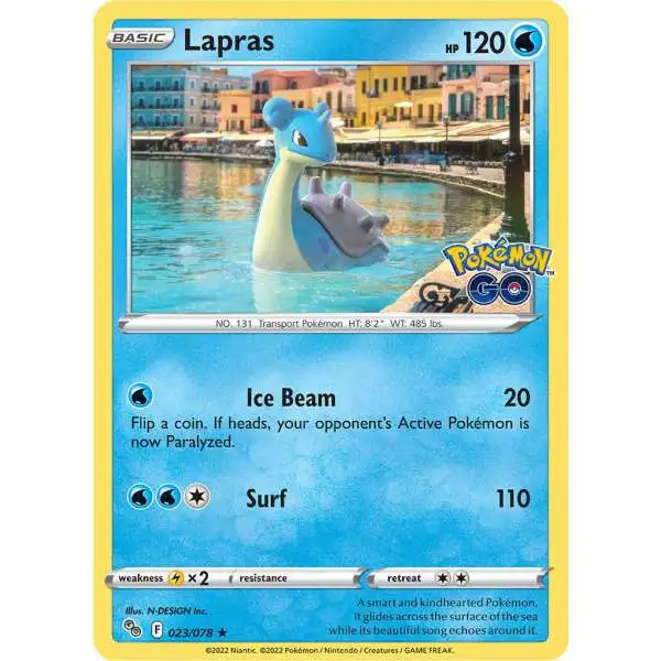 Trading Card Game Pokemon GO Rare Holo Lapras #23