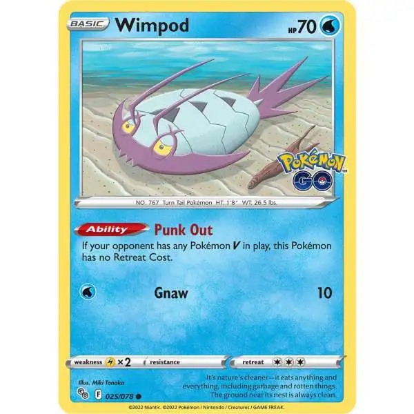 Trading Card Game Pokemon GO Common Wimpod #25