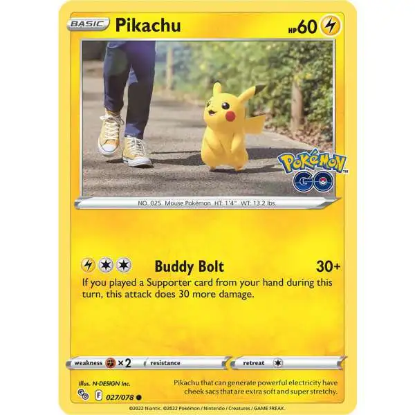 Trading Card Game Pokemon GO Common Pikachu #27