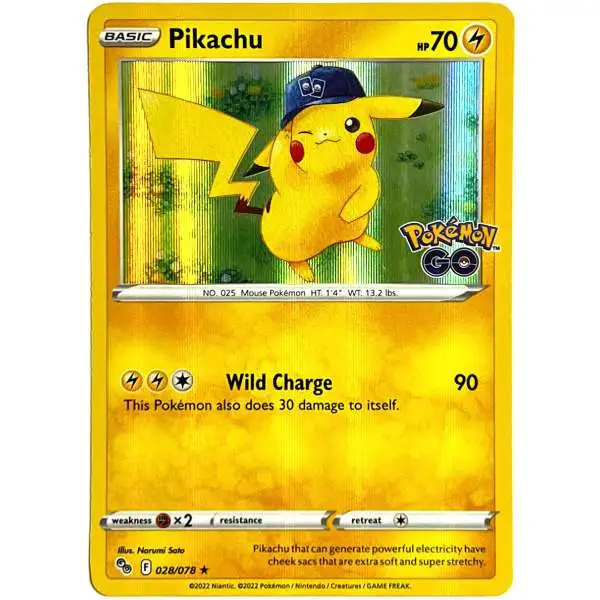 Trading Card Game Pokemon GO Holo Rare Pikachu #28