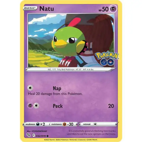 Trading Card Game Pokemon GO Common Natu #32