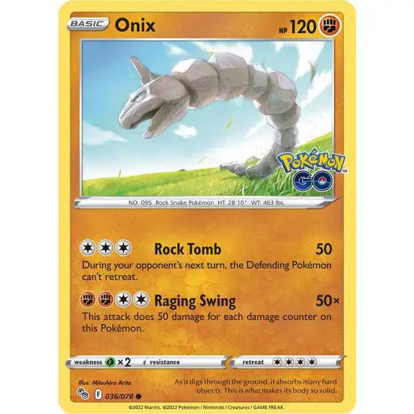 Trading Card Game Pokemon GO Common Onix #36