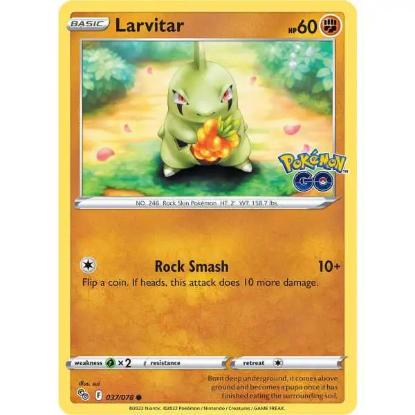 Trading Card Game Pokemon GO Common Larvitar #37