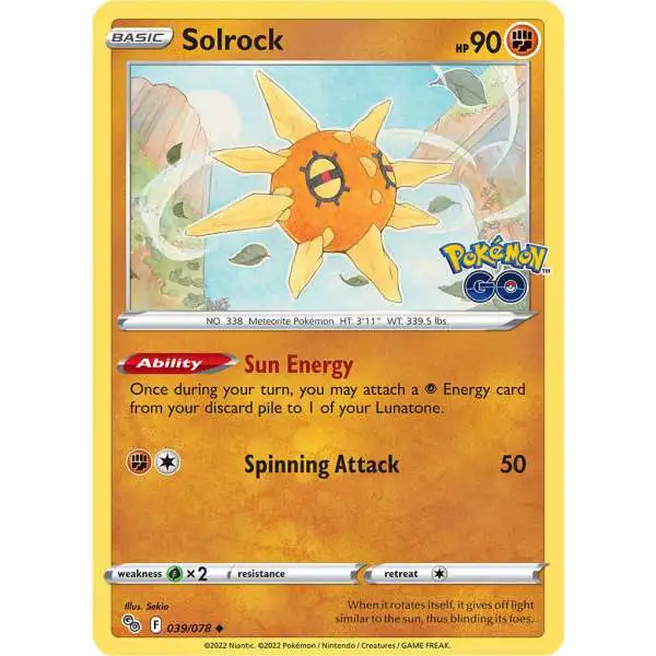 Trading Card Game Pokemon GO Uncommon Solrock #39