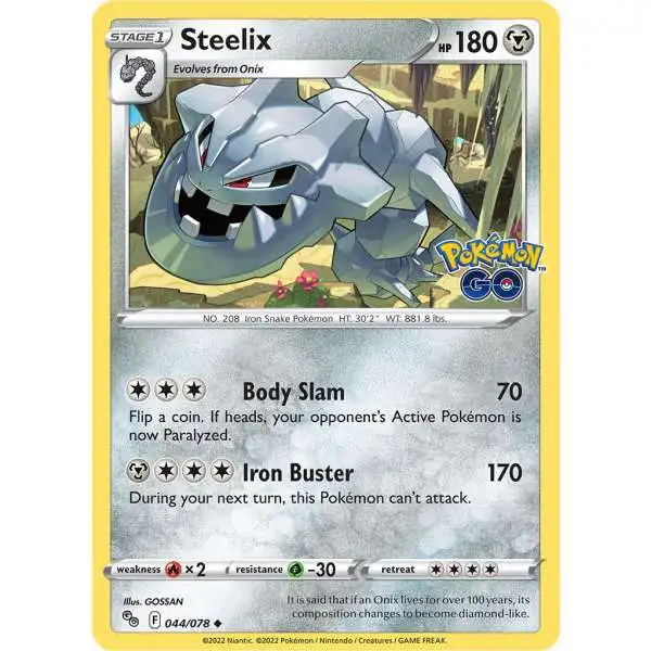 Trading Card Game Pokemon GO Uncommon Steelix #44