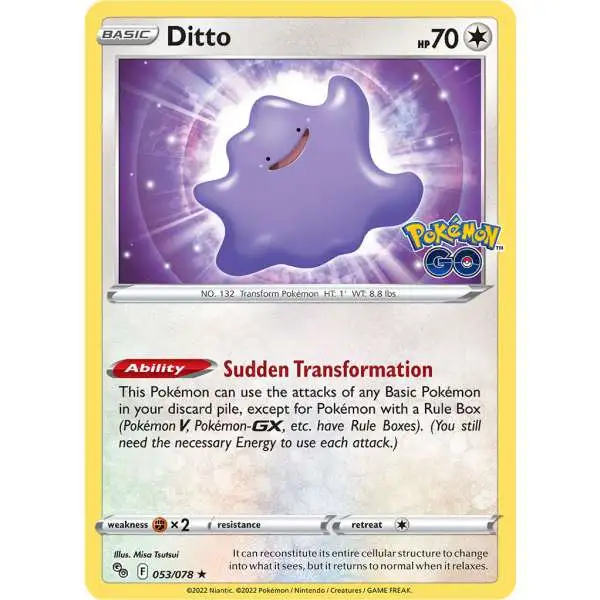 Pokemon Trading Card Game Pokemon GO Single Card Rare Holo Ditto