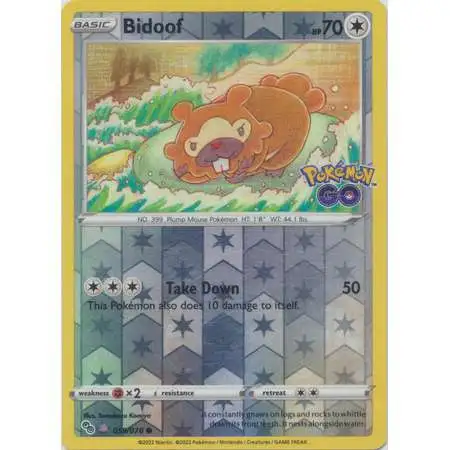 Trading Card Game Pokemon GO Common Holo Ditto #53 [Peelable Bidoof]