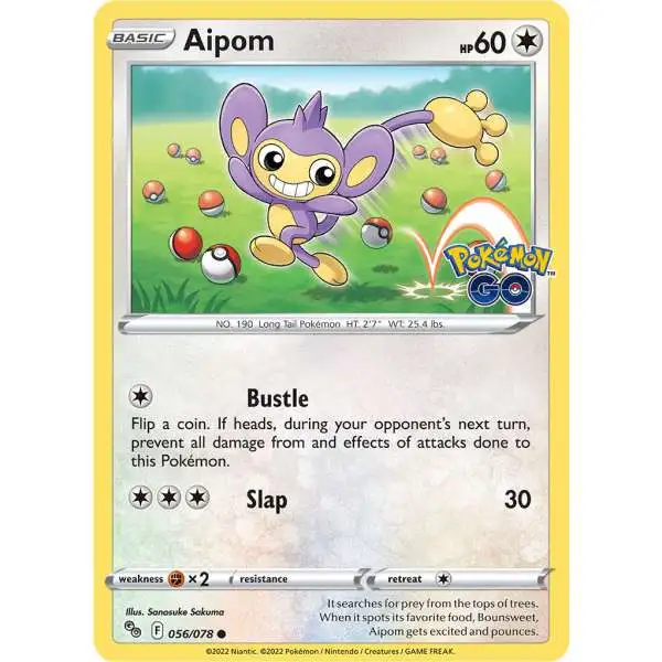 Trading Card Game Pokemon GO Common Aipom #56