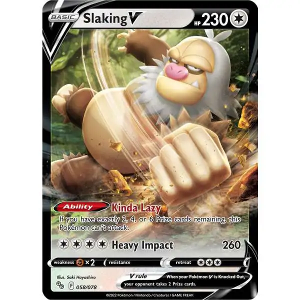 Trading Card Game Pokemon GO Ultra Rare Slaking V #58