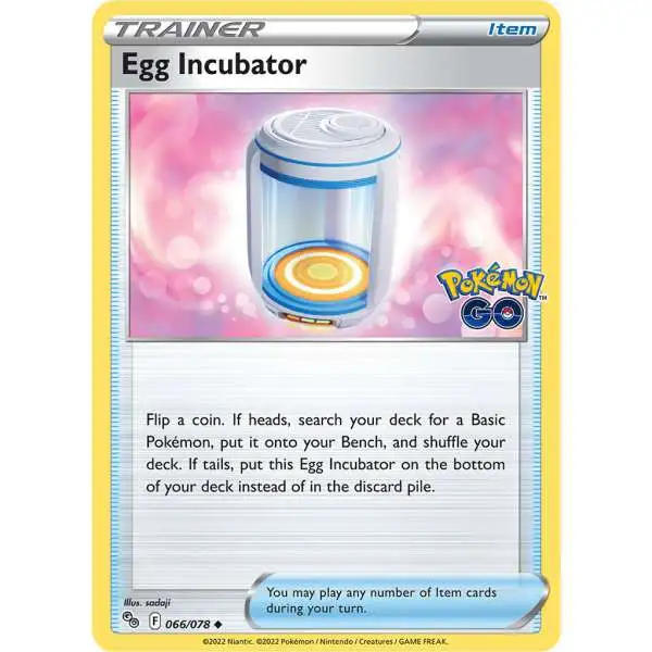 Trading Card Game Pokemon GO Uncommon Egg Incubator #66