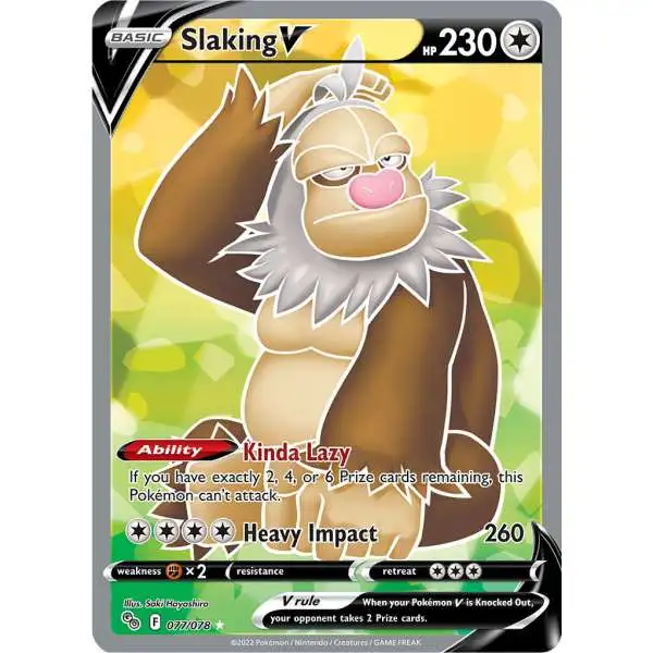 Trading Card Game Pokemon GO Ultra Rare Slaking V #77