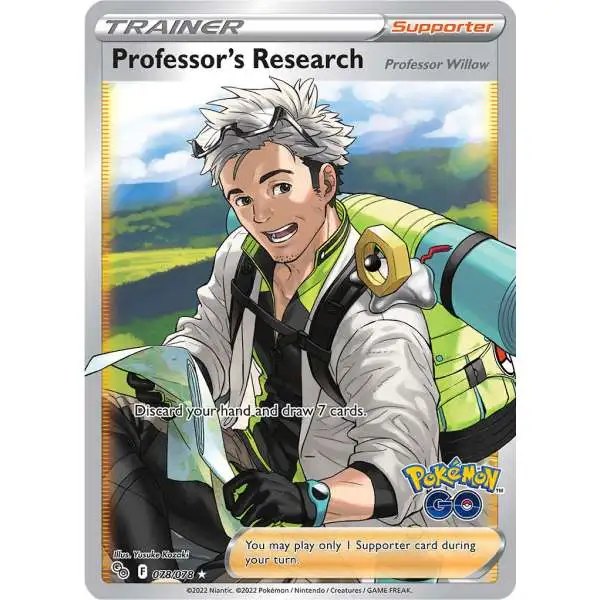 Trading Card Game Pokemon GO Holo Rare Professor's Research #78 [Willow]