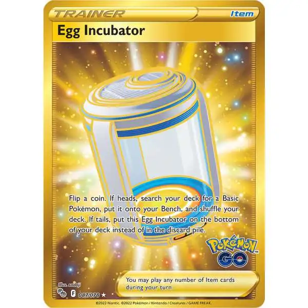 Trading Card Game Pokemon GO Secret Rare Egg Incubator #87