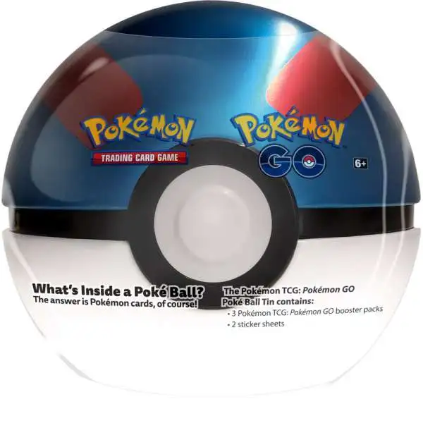 Pokemon GO Great Ball Poke Ball Tin [3 Booster Packs & More]