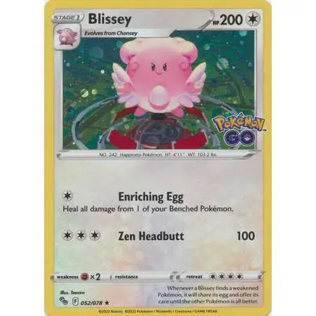 Trading Card Game Pokemon GO Promo Blissey #52 [Cosmos Holo]