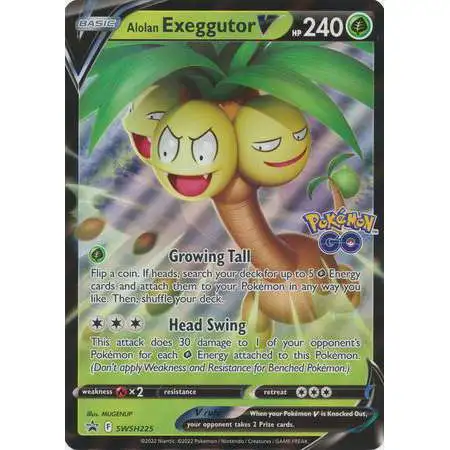 Sword & Shield Pokemon GO Promo Alolan Exeggutor V SWSH225