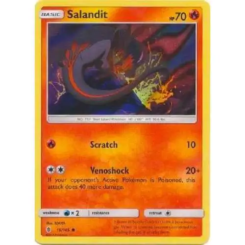 Pokemon Trading Card Game Sun & Moon Guardians Rising Promo Salandit #15 [Moderately Played]