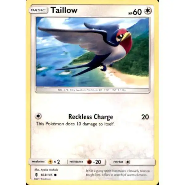 Pokemon Trading Card Game Sun & Moon Guardians Rising Common Taillow #103