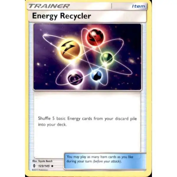 Pokemon Trading Card Game Sun & Moon Guardians Rising Uncommon Energy Recycler #123