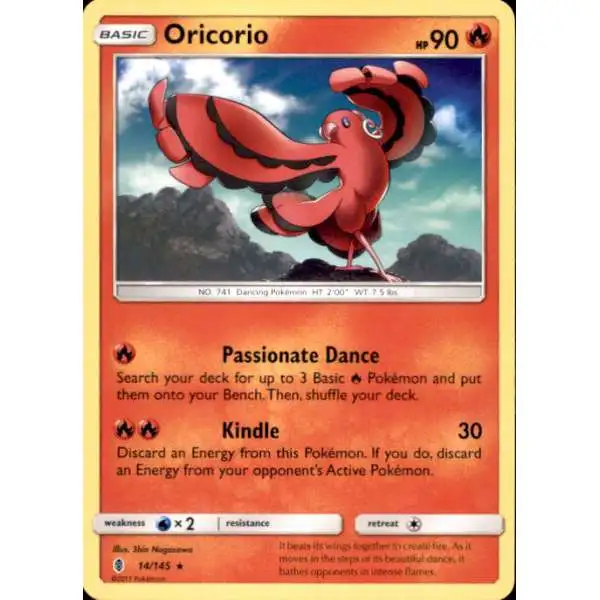 Pokemon Trading Card Game Sun & Moon Guardians Rising Rare Oricorio #14