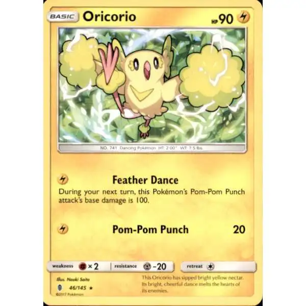 Pokemon Trading Card Game Sun & Moon Guardians Rising Rare Oricorio #46
