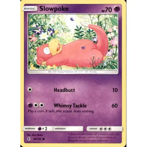 Pokemon Trading Card Game Sun & Moon Guardians Rising Common Slowpoke #48