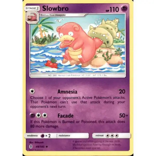 Pokemon Trading Card Game Sun & Moon Guardians Rising Uncommon Slowbro #49