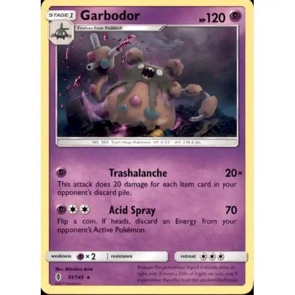 Pokemon Trading Card Game Sun & Moon Guardians Rising Rare Garbodor #51