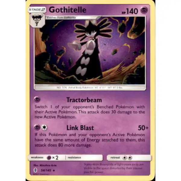 Pokemon Trading Card Game Sun & Moon Guardians Rising Rare Gothitelle #54