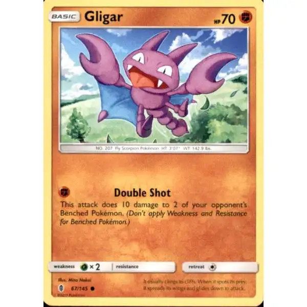 Pokemon Trading Card Game Sun & Moon Guardians Rising Common Gligar #67