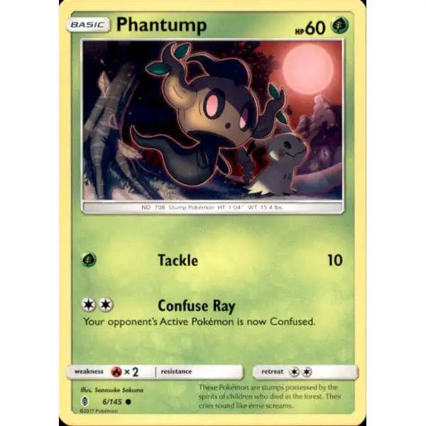 Pokemon Trading Card Game Sun & Moon Guardians Rising Common Phantump #6