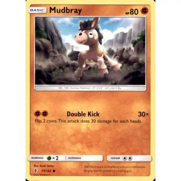Pokemon Trading Card Game Sun & Moon Guardians Rising Common Mudbray #75