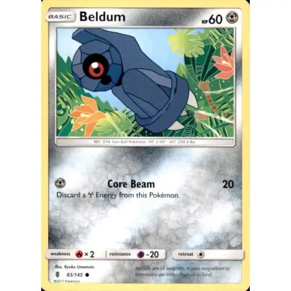 Pokemon Trading Card Game Sun & Moon Guardians Rising Common Beldum #83