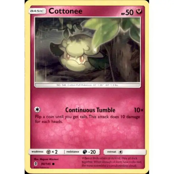 Pokemon Trading Card Game Sun & Moon Guardians Rising Common Cottonee #90