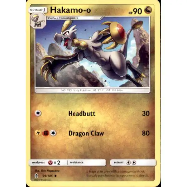 Pokemon Trading Card Game Sun & Moon Guardians Rising Uncommon Hakamo-o #99