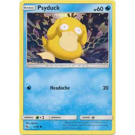 Pokemon Trading Card Game Hidden Fates Common Psyduck #11 [Reverse Holo]