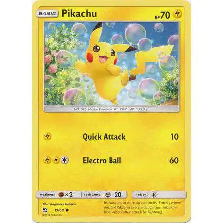 Pokemon Trading Card Game Hidden Fates Reverse Holo Pikachu #19