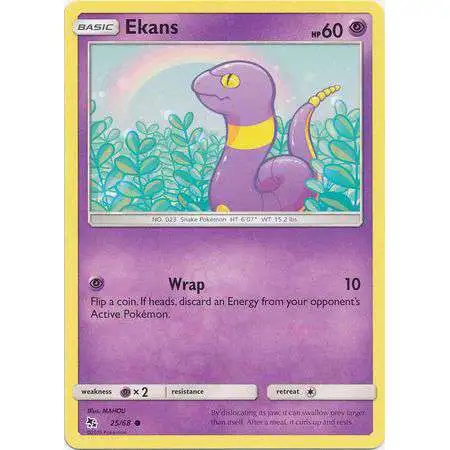 Pokemon Trading Card Game Hidden Fates Common Ekans #25