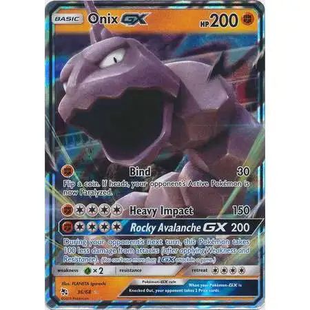 Pokemon Trading Card Game Hidden Fates Ultra Rare Onix GX #36