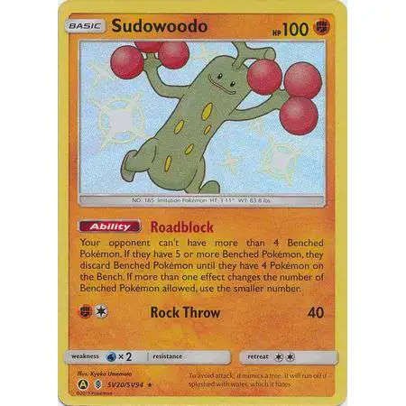 Pokemon Trading Card Game Hidden Fates Shiny Rare Sudowoodo SV20