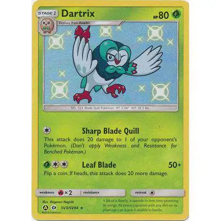 Pokemon Trading Card Game Hidden Fates Shiny Rare Dartrix SV3