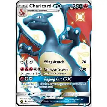 Pokemon Trading Card Game Hidden Fates Ultra Rare Charizard GX SV49 [Damaged]
