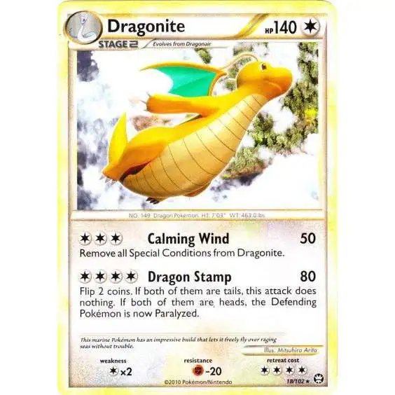 Pokemon HeartGold & Soulsilver Triumphant Rare Dragonite #18