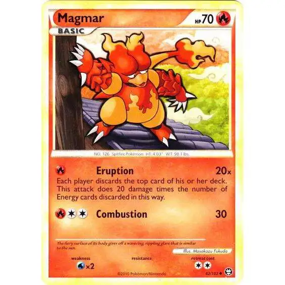 Pokemon HeartGold & Soulsilver Triumphant Uncommon Magmar #42