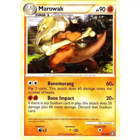 Pokemon HeartGold & Soulsilver Triumphant Uncommon Marowak #44