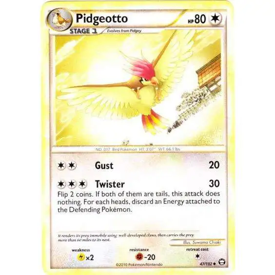Pokemon HeartGold & Soulsilver Triumphant Uncommon Pidgeotto #47