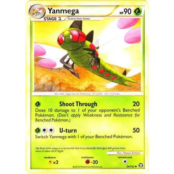 Pokemon HeartGold & Soulsilver Triumphant Uncommon Yanmega #54